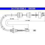 ATE | Seilzug, Kupplungsbetätigung | 24.3728-0300.2