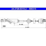 ATE | Seilzug, Kupplungsbetätigung | 24.3728-0315.2
