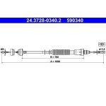 ATE | Seilzug, Kupplungsbetätigung | 24.3728-0340.2