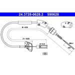 ATE | Seilzug, Kupplungsbetätigung | 24.3728-0628.2