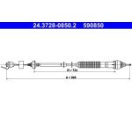 ATE | Seilzug, Kupplungsbetätigung | 24.3728-0850.2