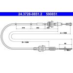 ATE | Seilzug, Kupplungsbetätigung | 24.3728-0851.2