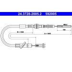 ATE | Seilzug, Kupplungsbetätigung | 24.3728-2005.2