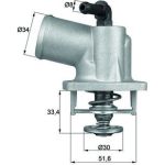 Mahle | Thermostat, Kühlmittel | TI 55 92D