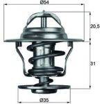 Mahle | Thermostat, Kühlmittel | TX 13 71D