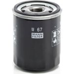 MANN-FILTER W 67 Ölfilter M 20 X 1.5, mit einem Rücklaufsperrventil, Anschraubfilter