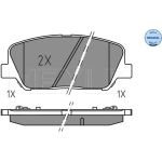 Meyle | Bremsbelagsatz, Scheibenbremse | 025 249 1517