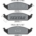 Textar | Bremsbelagsatz, Scheibenbremse | 2331801