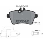 Textar | Bremsbelagsatz, Scheibenbremse | 2407701