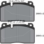 Textar | Bremsbelagsatz, Scheibenbremse | 2564301