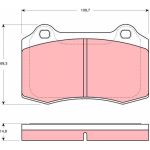 TRW | Bremsbelagsatz, Scheibenbremse | GDB1513
