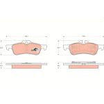 TRW | Bremsbelagsatz, Scheibenbremse | GDB1561