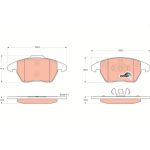 TRW | Bremsbelagsatz, Scheibenbremse | GDB1605