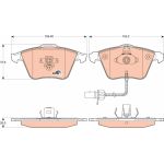 TRW | Bremsbelagsatz, Scheibenbremse | GDB1617