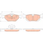 TRW | Bremsbelagsatz, Scheibenbremse | GDB2050