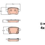 TRW | Bremsbelagsatz, Scheibenbremse | GDB2093