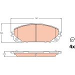 TRW | Bremsbelagsatz, Scheibenbremse | GDB2094