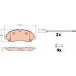 TRW | Bremsbelagsatz, Scheibenbremse | GDB2117