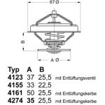 Wahler | Thermostat, Kühlmittel | 4123.80D