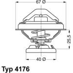 Wahler | Thermostat, Kühlmittel | 4176.85D