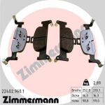 ZIMMERMANN 22402.960.1 Bremsbeläge ohne Verschleißwarnanzeiger, staubreduzierte Bremsbeläge rd:z