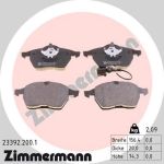 Zimmermann | Bremsbelagsatz, Scheibenbremse | 23392.200.1