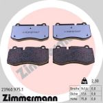 Zimmermann | Bremsbelagsatz, Scheibenbremse | 23960.975.1