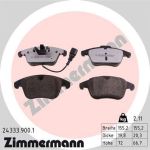 Zimmermann | Bremsbelagsatz, Scheibenbremse | 24333.900.1