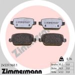 Zimmermann | Bremsbelagsatz, Scheibenbremse | 24537.960.1