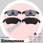 Zimmermann | Bremsbelagsatz, Scheibenbremse | 24743.990.1