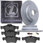 ZIMMERMANN Kit Bremsscheiben Ø300mm + Beläge + Kontakt für MERCEDES W211 W212 Hinten 400.3621.20+23334.165.1