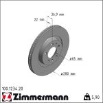 Zimmermann | Bremsscheibe | 100.1234.20