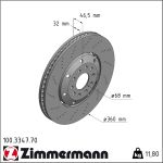 100.3347.70 Zimmermann Bremsscheibe Ø360 Formula Z gelocht