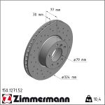 Zimmermann | Bremsscheibe | 150.1271.52