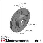 Zimmermann | Bremsscheibe | 150.1296.55