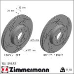 Zimmermann | Bremsscheibe | 150.1298.53