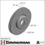 ZIMMERMANN FORMULA F COAT Z 150.2936.32 Bremsscheibe 348x36mm, 6/5, 5x112, innenbelüftet, zweiteilige Bremsscheibe, beschichtet, hochgekohlt