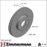 Zimmermann | Bremsscheibe | 150.3449.20