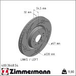 Zimmermann | Bremsscheibe | 400.3648.54