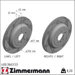 Zimmermann | Bremsscheibe | 400.3663.53