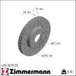 Zimmermann | Bremsscheibe | 400.3679.20