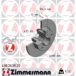 ZIMMERMANN 430.2639.20 Bremsscheibe Ø280mm mit Radlager