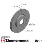 Zimmermann | Bremsscheibe | 430.2646.52