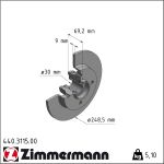 Zimmermann | Bremsscheibe | 440.3115.00