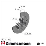 Zimmermann | Bremsscheibe | 470.2448.00