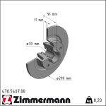 Zimmermann | Bremsscheibe | 470.5407.00