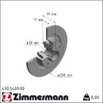 Zimmermann | Bremsscheibe | 470.5409.00