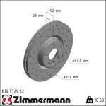 Zimmermann | Bremsscheibe | 610.3729.52