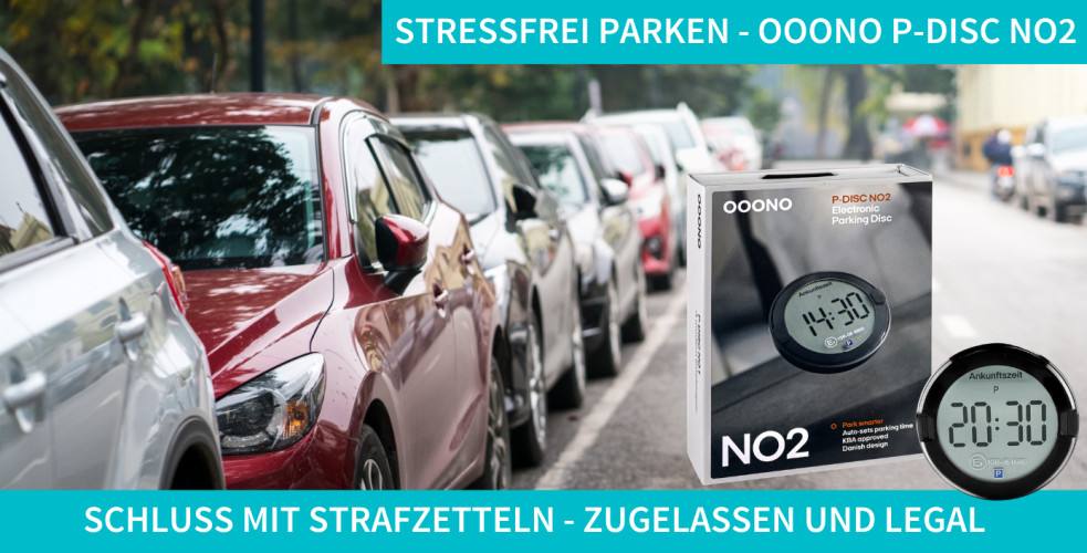 Elektronische Parkscheiben: Komfort und Sicherheit mit der ooono Dark P-Disc NO2